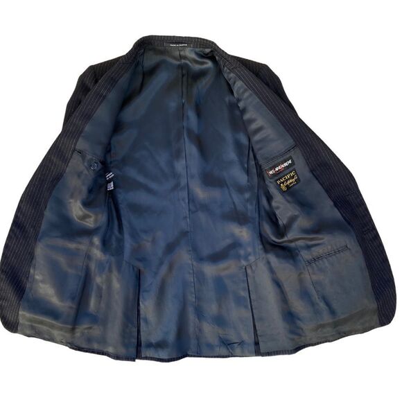 🕶 Yves Saint‎ Laurent Wool Pinstripe Blazer + Vest Set Sz 53R | - Picture 4 of 9